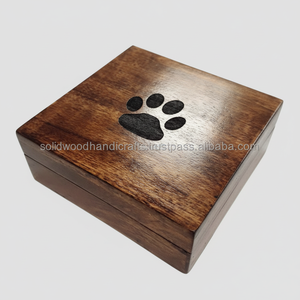 Venta caliente caja de urna de madera para cenizas de mascotas urnas de cremación de madera para cenizas de gatos y perros urnas de palisandro a bajo precio - Product Image 1