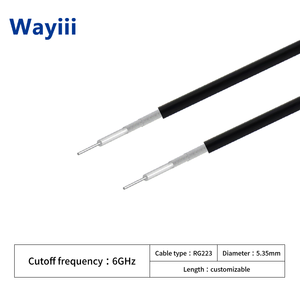 Wayiii RG223 RF フレキシブル同軸ケーブル 5.35mm 銀メッキ二重シールド層接続ワイヤー 50Ω フィーダー 6G メーカー - Product Image 4