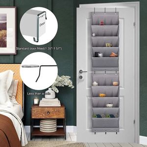 2 in 1 Over the Door <b>Shoe</b> Organizer Clear Hanging <b>Rack</b> Fabric Closet <b>Shoe</b> Organizer Storage Bag with 12+2 Large Pockets Each - Product Image 5