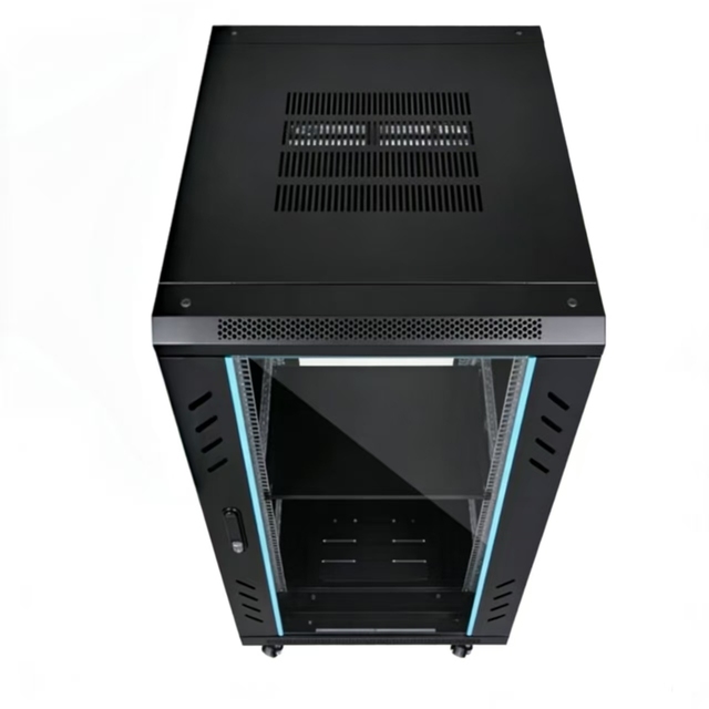 1240*600*1000mm 1.2m Floor-standing Server Cabinet, Network Enclosure Made of SPCC Steel with Tempered Glass Door, in Stock.