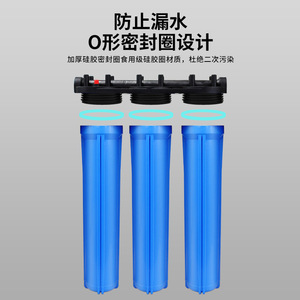 Botella de filtro universal triple azul de 20 pulgadas con prefiltro para máquinas expendedoras de agua comerciales de alta eficiencia - Product Image 4