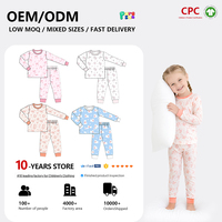 Puresun Fabricant sur mesure, pyjamas pour filles personnalisés, imprimés floraux, 100% coton biologique / viscose de bambou, adaptés aux peaux sensibles, de 8 à 9 ans