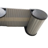 Rail de porte à enroulement horizontal moderne en PVC/ABS, épaisseur 8 mm, largeur 15 mm, écologique, thermolaqué, pour armoire, démontable