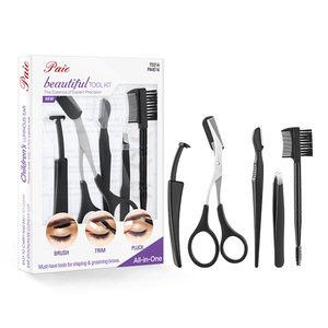 Herramientas de belleza y maquillaje: tijeras para recortar cejas, depiladores de cejas de acero inoxidable, peine para cejas, pinzas para cejas, depilador de cejas - Product Image 1