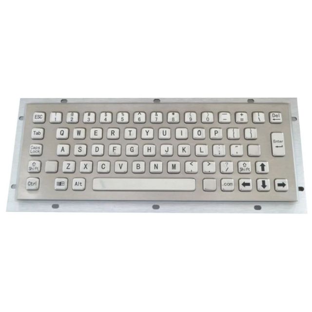 Industrial IP65 USB/PS2 65 keys Mounted Metal Mechanical Keyboard for kiosk Remote Control with backlight
