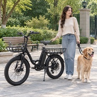 Vélo cargo électrique pour animaux de compagnie avec cadre bas et freins hydrauliques pour la mobilité urbaine