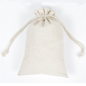 8*10cm Sacs à cordon en mousseline de coton Sacs en coton réutilisables avec cordon Produire un sac cadeau en vrac - Product Image 2