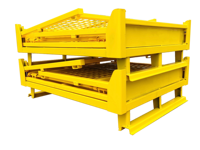 Caisse en acier pour palettes, matériau Q235, lourde, 1200 kg, palette d'entrepôt, cage de stockage en métal pliable, palette pliable, boîte en métal