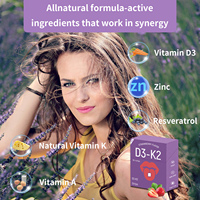 Top Qualité D3 K2 Vitamine Dissolvant Bande Orale Bonbons Film Supplément Vitamine K2 D3 Bande Orale