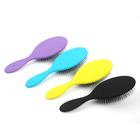 Faible QUANTITÉ MINIMALE DE COMMANDE En Plastique Curling Styler Barbier Massage Detengle Antistatique En Nylon Padel Personnalisé Autour Anti-Frisottis Brosse À Cheveux