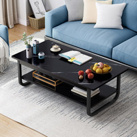 Table basse carrée créative moderne design en bois et fer simple pour petit appartement ou chambre à louer meubles de salon