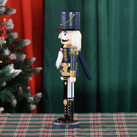 Haute popularité Cascanueces soldat bleu casse-noisette en bois décoration de noël approvisionnement pour ornements de maison
