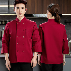 Uniforme de <span class=keywords><strong>Chef</strong></span> Profesional Personalizado, Negro, Cruzado, Estilo Francés, Italiano, Japonés, Chaqueta de <span class=keywords><strong>Chef</strong></span> y Pantalones de Sarga Tejida para Cocinar - Product Image 6