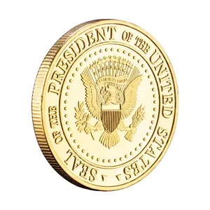 Segundo período presidencial (2021-2025) Donald coleccionable moneda chapada en oro y plata Moneda de recuerdo moneda conmemorativa