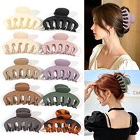 Pince à cheveux LUOXIN Premium mate en forme de griffe de citrouille, grande taille, polyvalente et raffinée, pour chignon arrière, accessoire capillaire pour femme