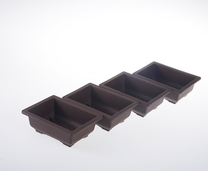 amazon ebay hot sale dark brown color durable garden plastic bonsai pot