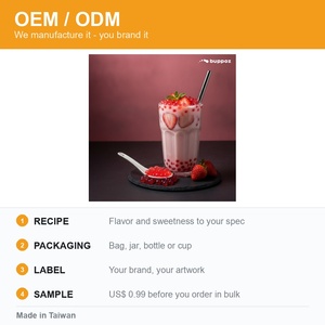 Boba aux fraises 3,2 kg en pot Halal HACCP Végétarien Prêt à consommer Durée de conservation de 12 mois pour les magasins de bubble tea, de milk tea et la restauration - Product Image 6