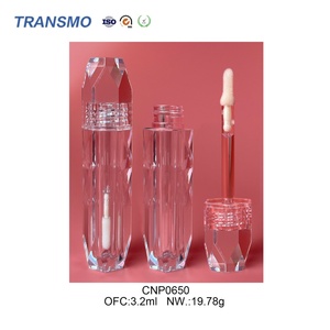 Tubes de gloss à lèvres irréguliers transparents en PETG de 3,2 ml personnalisés avec bouchon à vis pour rouge à lèvres, fard à joues, gros pinceaux, emballage cosmétique en PETG - Product Image 6
