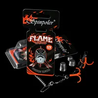Spinpoler Flame Stinger Rig, finition réactive aux UV, hameçon triple, émerillons rotatifs, pêche au brochet, au bar et à la truite, poids 5g 7g 10g 15g 20g