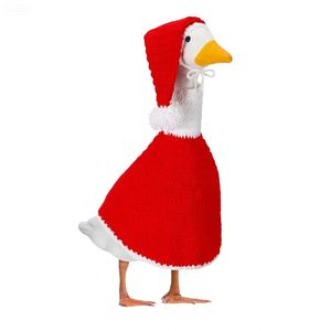 Porch Outfits Santa Goose Clothes Xmas Hat <b>Scarf</b> for Cement Duck Christmas Party Patio Yard Outdoor Decor - Product Image 1