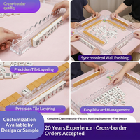 Règle de placement de tuiles de Mahjong en acrylique pour le Mahjong américain, support de placement de tuiles, trieur de jeux d'échecs et de cartes, fabrication sur mesure en usine