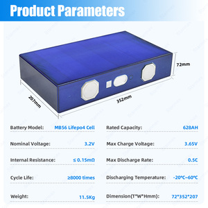 Batería de iones de litio de 3.2V para almacenamiento de energía, modelos Lf280K, MB31, MB56, con capacidades de 668Ah, 628Ah, 314Ah, 280Ah, 230Ah, 150Ah, 125Ah, 105Ah y 100Ah - Product Image 3