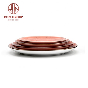 Vajilla de Porcelana Roja Resistente a las Manchas, Popular y Moderna, Juego de <span class=keywords><strong>Platos</strong></span> <span class=keywords><strong>para</strong></span> Comedor, Bodas, <span class=keywords><strong>Platos</strong></span> <span class=keywords><strong>para</strong></span> Aperitivos Indios - Product Image 3