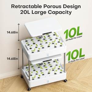 Ensemble de jardins hydroponiques d'intérieur et de lampes Plug-and-Play pour tomates cerises et poivrons - Product Image 1