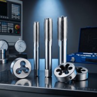 Kit de 44 pièces de tarauds et filières HSS en acier au carbone pour filetage métrique M3-M12 avec clé, pour atelier, réparation DIY, OEM
