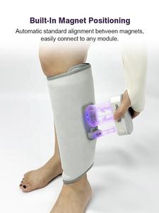 Masajeador de piernas de compresión de aire inalámbrico desmontable OEM ODM con calor para la circulación del muslo de la pantorrilla del pie recuperación muscular alivio del dolor - Product Image 5