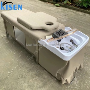 Table de lavage multifonctionnelle Kisen pour salon de coiffure, lit de massage thaïlandais, table de shampoing avec circulation d'eau et vapeur - Product Image 1