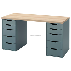 Tocador blanco moderno YIFAN mesa de tocador Lagkapten/<span class=keywords><strong>Alex</strong></span> escritorio con gran almacenamiento muchos cajones útiles - Product Image 4