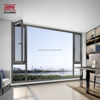 Fenêtre coulissante moderne en alliage d'aluminium avec moustiquaire en acier inoxydable, ouverture horizontale, certifiée Energy Star, pour salon et extérieur