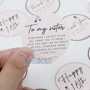 Tem nhãn dán logo nổi 3D mạ vàng chất liệu giấy cao cấp chống thấm nước, hình tròn, cắt theo khuôn, dùng cho bao bì - Product Image 4