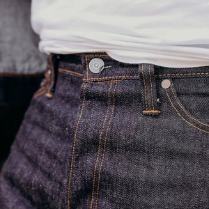 High Quality Organic 100% Cotton Casual Breathable Light Wash Mid Waist Straight-leg Blue Raw Denim <b>Men's</b> <b>Jeans</b> - Product Image 5