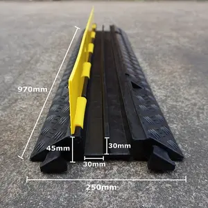 Короб для прокладки кабеля из пвх покрытие протектор 2 канала Пол Защиты Кабеля Рампы