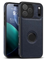 Étui de luxe classique en cuir fin et mince avec logo pour iPhone 15 14 13 11 16 17 Pro Max 12 Mini XS XR 8 7 Plus SE 2026 15Pro