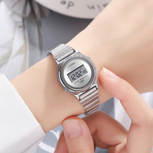 Skmei Digital Watch Women Rose Gold Stainless Steel Strap 30m Water Resistant Electronic Movement - Product Image 3