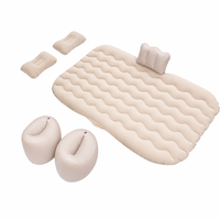 Matelas gonflable pliable à motif ondulé pour siège arrière de voiture, directement de l'usine, pour berline familiale, en PVC écologique