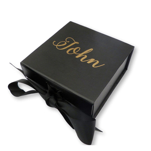 Top Perfect Large Black Folding Gift Boxes with Magnetic Closure Business Embossing Matt Lamination UV Coating Printing Handling - Product Image 6
