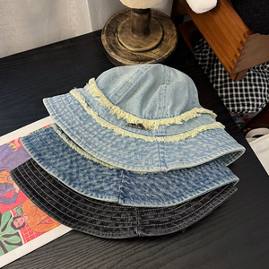 Sombrero de Pescador Vintage de Mezclilla Desgastada, Sombrero de Viaje para las Cuatro Estaciones, Sombrero de Playa para el Sol, Sombreros de Pescador Lavados al por Mayor - Product Image 2