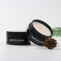 Nouveauté, pommade mate label Oem, sans brillance, aspect naturel mat, facile à laver, pâte à modeler pour hommes
