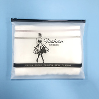 Sac d'emballage pour vêtements en plastique transparent biodégradable compostable avec fermeture éclair givrée et logo personnalisé