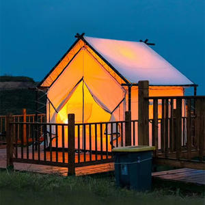 Tente de luxe pour hôtel en plein air - <span class=keywords><strong>Abri</strong></span> de camping triangulaire avec protection contre la pluie et le vent en Oxford double couche - Product Image 1