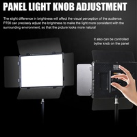 Zsyb P700 CRI97 2700K-6500K Panneau lumineux LED professionnel dimmable pour studio, idéal pour la photographie, les vlogs et le streaming en direct