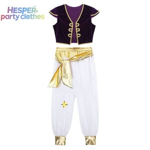 Disfraz Realista de Príncipe Aladín Unisex HESPER para Halloween y Cosplay con Top y Vestido para Niños y Niñas Inspirado en la Película - Product Image 3