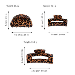 Pinzas de Pelo con Diseño de Garra de Leopardo, Tamaño Grande, Simples, para Otoño e Invierno, Pinzas de Pelo Cuadradas de Acrílico para Mujer - Product Image 4