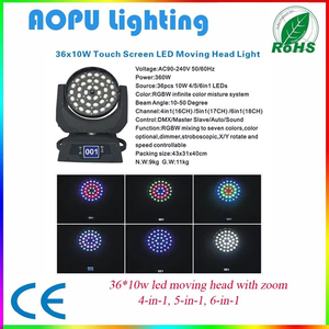 Aopu tour du lịch buổi hòa nhạc <span class=keywords><strong>36x10W</strong></span> Zoom di chuyển đầu dẫn di chuyển đầu đèn sân khấu cho DJ Disco Đảng - Product Image 2