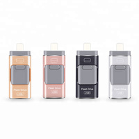 Clé USB en Métal 64 Go 128 Go 256 Go, Clé Mémoire OTG Interface USB 3.0 Fonction 3 en 1 pour iPhone Android PC
