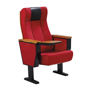 Chaises de théâtre à niveaux Manwa Expo en hêtre rouge HB666 avec accoudoirs pour hôpitaux, écoles et salles de conférence - Product Image 5